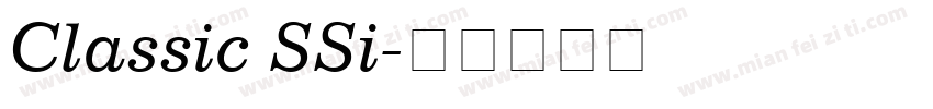 Classic SSi字体转换